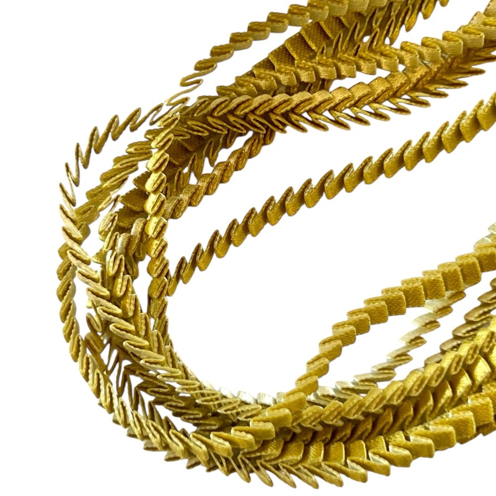 Alexandra Tsoukala Gold Pleated Fabric Necklace – Acropolis Museum Design NWOT